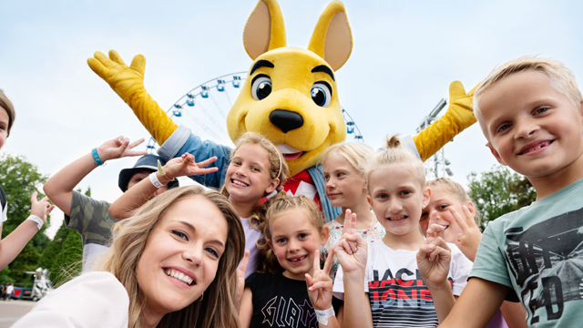 Walibi groepsfoto met walibi